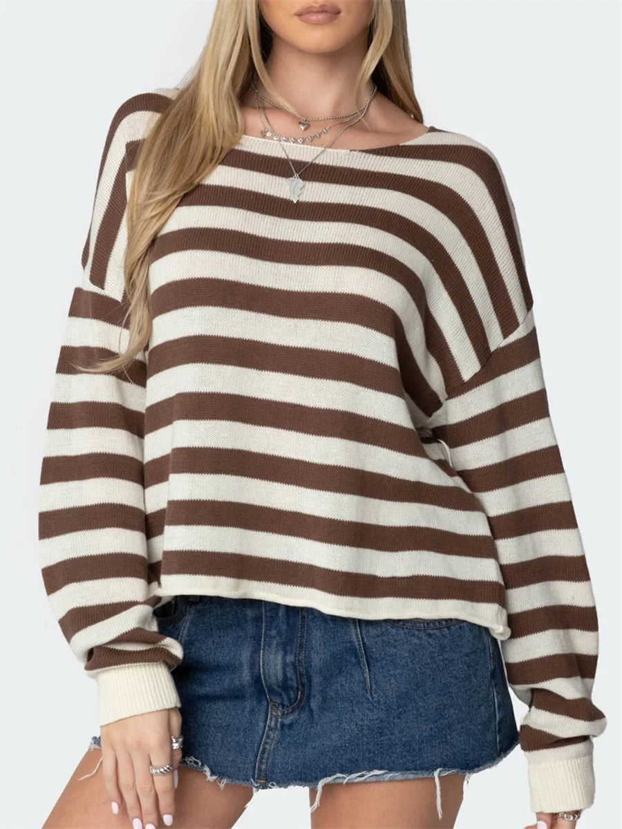 Striped Knit Pullover